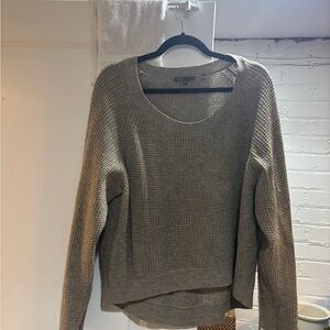 Vince Women's Heather Gray Scoop Neck Sweater